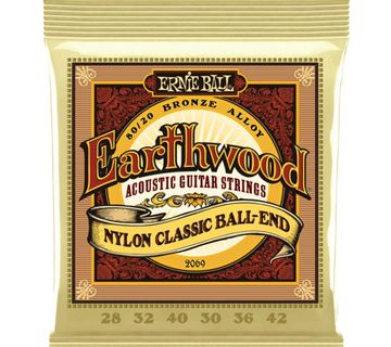 ERNIE BALL GITARA KLASIČNA EARTHWOOD FOLK NAJLON 28-42 ŽICE - cover