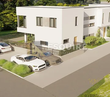 NIN – Moderna kuća u nizu oznake S1 s bazenom, 150 m od mora!!