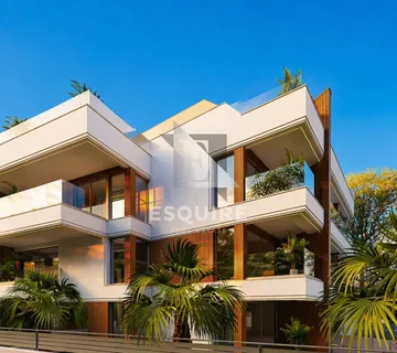 PRIVLAKA - Lux novogradnja 1. red do mora - Dvosoban stan S1 s vrtom - 79m2