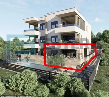 Apartman 70 m2 PRODAJA NOVOGRADNJA 3s, priz, zajednički bazen - Mandre, Kolan