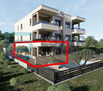 Apartman 70,12 m2 PRODAJA NOVOGRADNJA 3s, priz, zajednički bazen - Mandre, Kolan