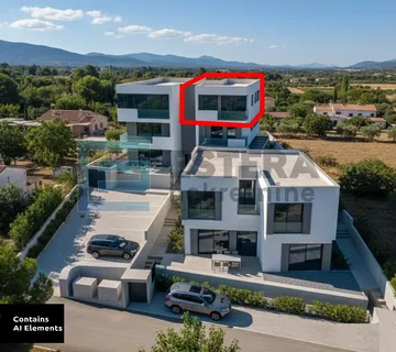 Apartman 62 m2 PRODAJA Sveti Filip i Jakov, POGLED NA MORE, 2s, 2.kat , parking, vrt, balkon
