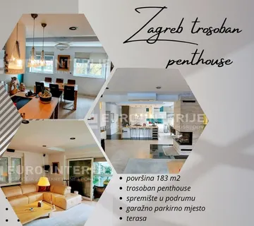 Stan Stenjevec, atraktivan dizajnerski Penthouse pov. 135 m² + terasa - Zagreb