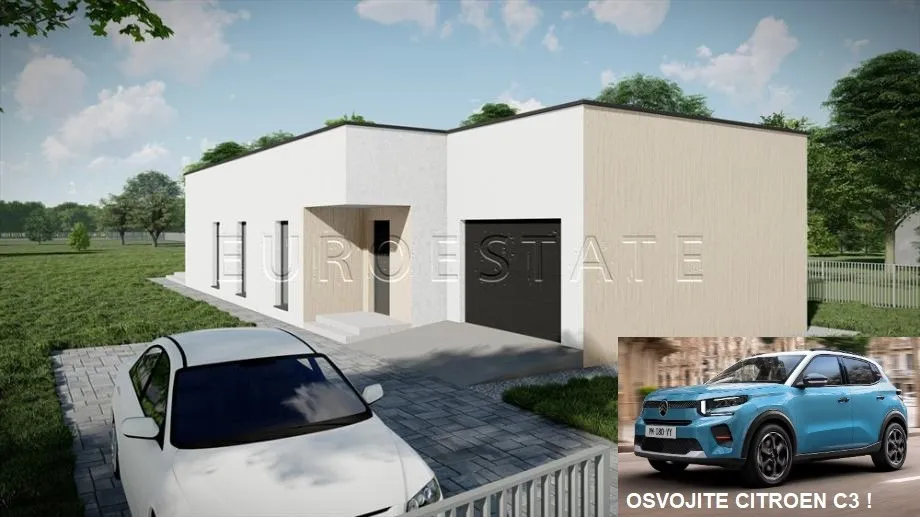 Žabnik: moderna prizemnica ukupne površine 170 m2 - cover