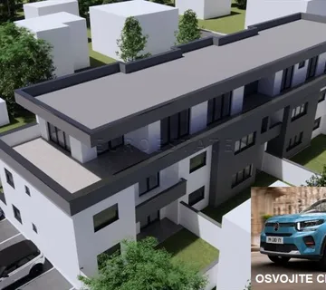 Varaždin - blizina Centra: 2-soban stan s prostranom terasom, 59.6 m2