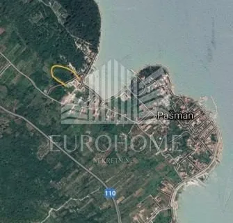 PAŠMAN, Građevinsko zemljište za 4 vile uz pješćanu plažu