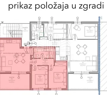 ČIOVO- SALDUN- Stanovi zgrada Z2, Dvosoban stan na 2 katu - Trogir