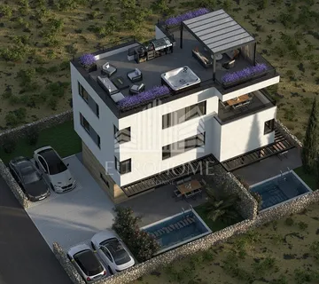Dvoetazni luksuzni Apartman sa velikim vrtom i bazenom S2 - Mandre, Kolan