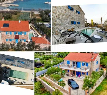 Ždrelac, Dalmatinska vila s bazenom, prvi red uz more - Ždrelac, Pašman