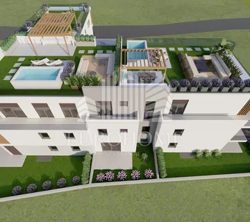 VODICE- TOP PRILIKA- Penthouse, bazen, garaža, 217.24m2