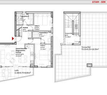 ZADAR, SUKOŠAN- Trosoban stan u novogradnji uz more, 132m2