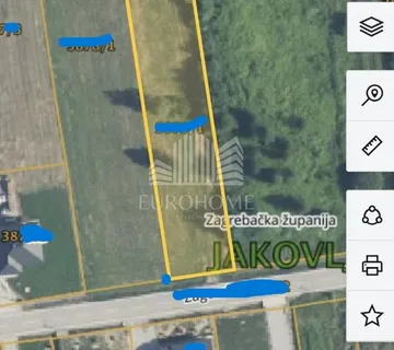 Građevinsko zemljište sa građevinskom dozvolom 1352m2 - Jakovlje