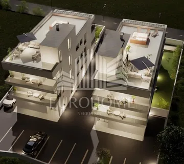 PETRČANE- Luksuzni stanovi uz more, Penthouse 70+70m2 - cover