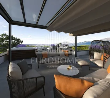 PAG, MANDRE, Luksuzni penthouse, 100m2 rooftop. Top lokacija. Pogled - Mandre, Kolan