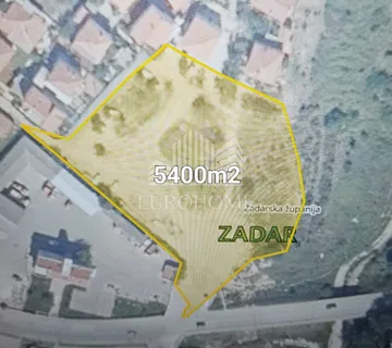 Zadar, PRILIKA ZA INVESTITORE,građ. zemljište 5.400m2 - cover
