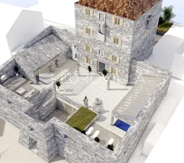 Hvar, Sućuraj, Fortica, povijesno zemljište prvi red uz more, 700 m² - cover