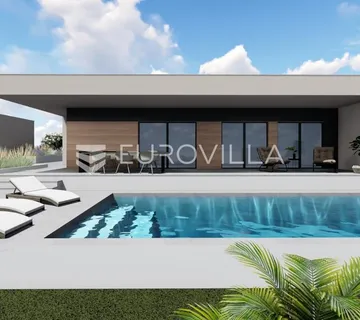 Ližnjan, Muntić: Moderna prizemnica 147 m² s bazenom i garažom, roh, bau prilika - cover