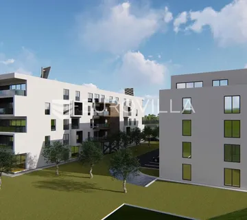 Pula, Veli Vrh, moderni dvosobni stan u novogradnji s liftom, prizemlje, 62 m²