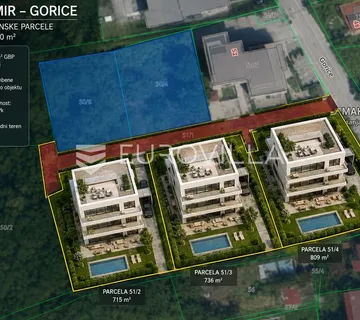 Zagreb, Maksimir, Gorice, građevinsko zemljište za tri luksuzne vile, 2260 m²