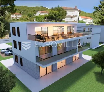 Otok Rab, Banjol, moderni stan u urbanoj vili s pogledom na more, 59 m²