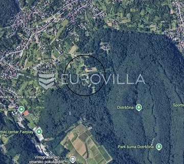Zagreb, Markuševec, zemljište 2343 m2 u zelenoj zoni s legaliziranom kućicom 23 m2