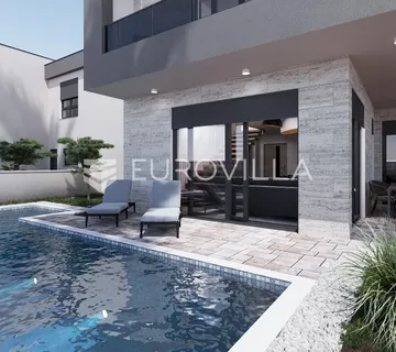 Medulin, Medulin, kvalitetna i moderna duplex kuća B, s grijanim bazenom 30 m² i garažom, 146 m²
