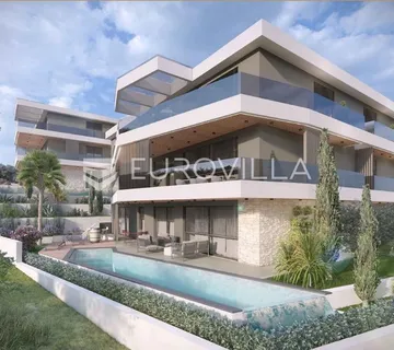 Pula, Pješčana Uvala, luksuzni četverosobni stan s liftom, 1. kat, 119.22 m², pogled na more - Pješčana uvala, Medulin