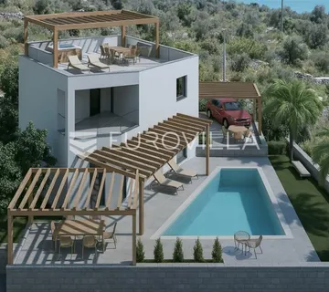 Rogoznica, vila s bazenom i pogledom na more, 168 m² - cover
