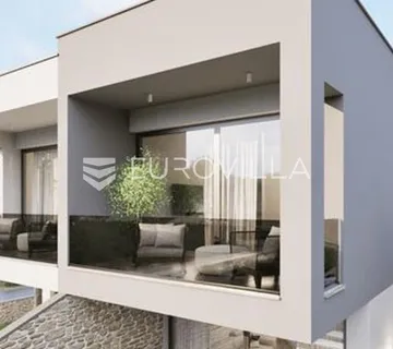Istra, Ližnjan, elegantna dvojna NOVOGRADNJA s vrtom i bazenom 111 m, sup2;
