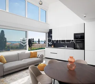 Fažana, novogradnja, luksuzni penthouse s pogledom na more, 200 m od plaže