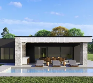 Istra, Žminj - moderna kamena vila 154 m2 s grijanim bazenom 35 m2, smart home i solarnom elektranom
