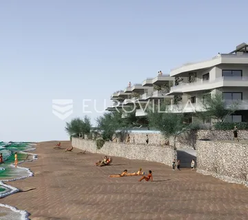 Otok Pag, plaža Perilo, trosoban stan u luksuznoj novogradnji PRVI RED DO MORA - Povljana
