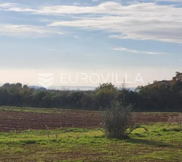 Istra, Galižana, zemljište na traženoj lokaciji s projektom i pogledom na more