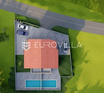 Istra, Buje, Moderna dvojna kuća s prekrasnim pogledom na Momjan