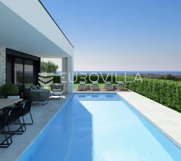 Istra, Poreč, moderna vila s grijanim bazenom i pogledom na more - cover