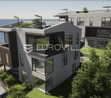 Matulji, Pavlovac, NOVOGRADNJA, troetažni četverosoban stan 148 m² s pogledom na more