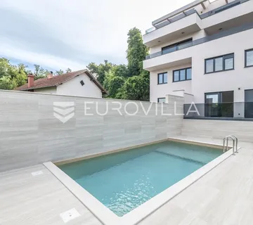 Zagreb, Šestine, luksuzan četverosoban stan s bazenom i vrtom NOVOGRADNJA, 192 m², 2 parkirna mjesta