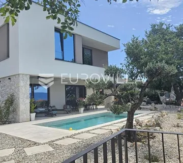 Krk, Linardići, luksuzna vila s bazenom i saunom, novogradnja, 200 m², okućnica 450 m² - cover
