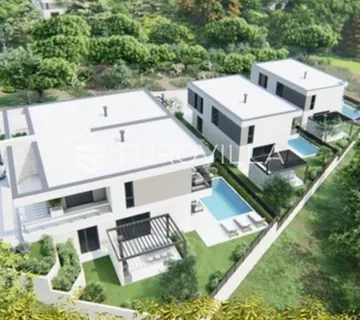 Valtura, moderna dvojna kuća NKP 188 m2 u roh bau fazi gradnje - cover