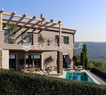 Istra, Grožnjan, luksuzn vila u roh bau fazi s panoramskim pogledom na more - 3043