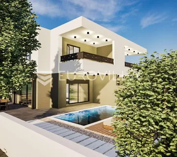 Vodice, dvoetažni stan s bazenom i vrtom u izgradnji, 100,34 m²