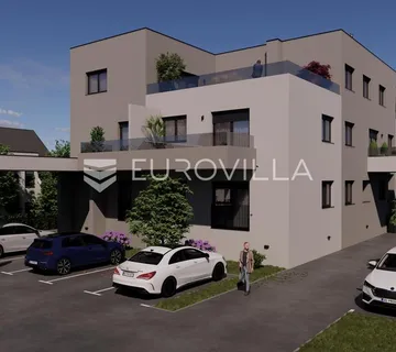 Zagreb, Sveta Klara, KLARA LIVING, trosoban stan 71,25 m², VRT, NOVOGRADNJA