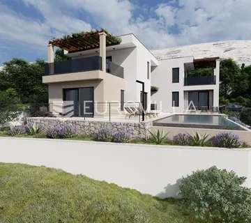 Omiš, Ruskamen, građevinska parcela s idejnim projektom (525 m2) - Lokva Rogoznica, Omiš