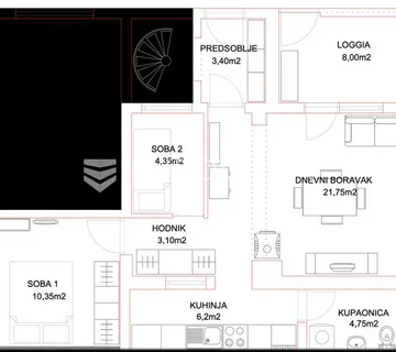 Zagreb, BRANIMIROVA, funkcionalan trosoban stan u prizemlju kuće, 62 m² - cover