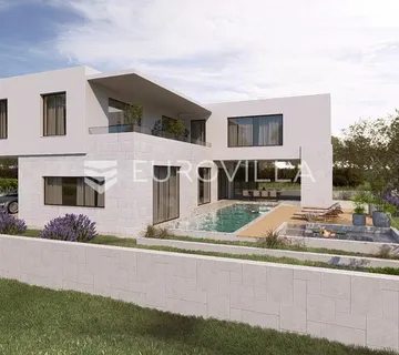Vodice, premium vila s bazenom i jacuzzijem u izgradnji, zemljište 600 m²
