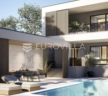 Zadar, Rtina, Miletići, Luksuzni projekt vile na 436 m², građevinska dozvola, bazen, pogled na more - cover