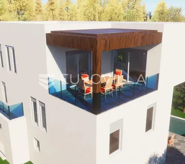 Vodice, NOVOGRADNJA, moderan dvosoban penthouse, 115,77 m²