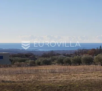 Istra, Poreč okolica – zemljište 1011 m2 s pogledom na more i građevinskom dozvolom - Kaštelir, Kaštelir - Labinci