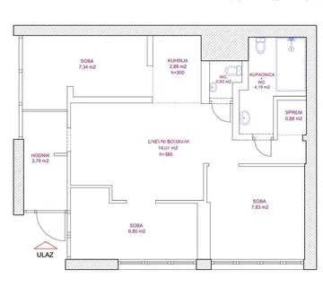 Zagreb, Gornja Dubrava, poslovni prostor 55 m²
