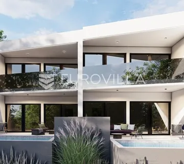 Jadranovo, luksuzna dvojna kuća s bazenom u roh bau izvedbi NKP 197 m2 - cover